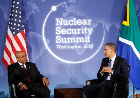 South Africa President Jacob Zuma and U.S. President Obama