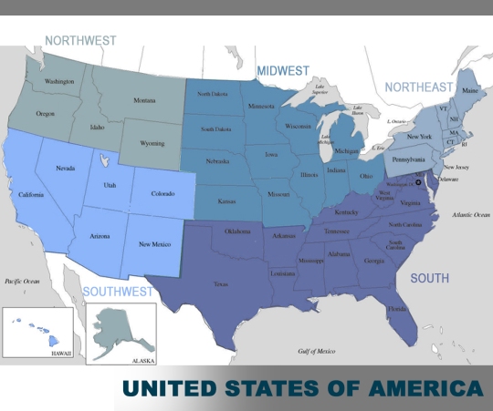 US Map Location 