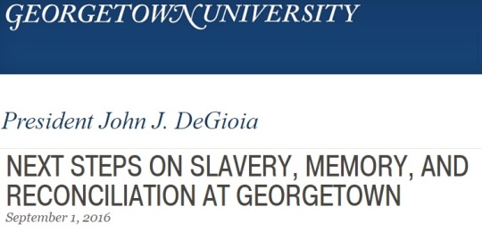 Georgetown University Reparations